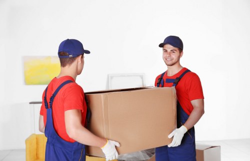 Packing and protecting office furniture for a Chiswick business move