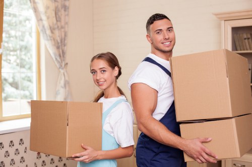 Careful loading of business items for a Chiswick office relocation