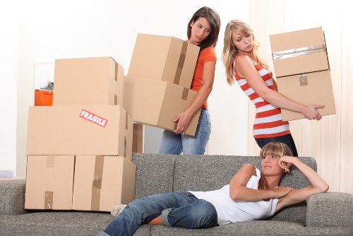 Checklist and packing supplies for a home move in Chiswick